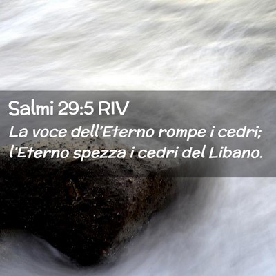 Picture 02 - Salmi 29:5 RIV - La voce dell’Eterno rompe i cedri; l’Eterno - Bible Verse Picture
