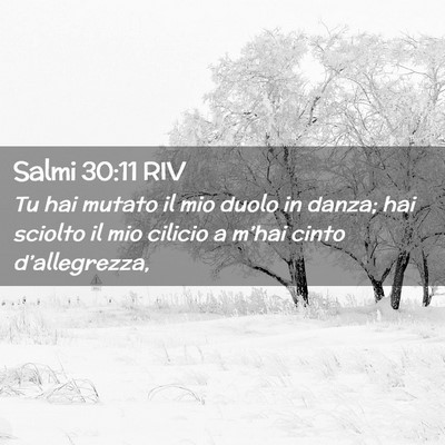 Picture 02 - Salmi 30:11 RIV - Tu hai mutato il mio duolo in danza; hai sciolto - Bible Verse Picture