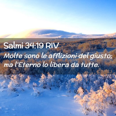 Picture 02 - Salmi 34:19 RIV - Molte sono le afflizioni del giusto; ma - Bible Verse Picture