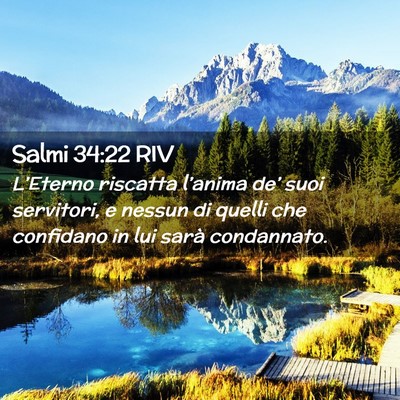Picture 02 - Salmi 34:22 RIV - L’Eterno riscatta l’anima de’ suoi - Bible Verse Picture