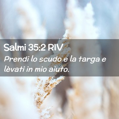 Picture 02 - Salmi 35:2 RIV - Prendi lo scudo e la targa e lèvati in mio - Bible Verse Picture