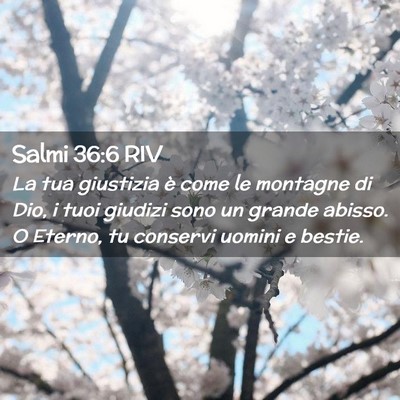 Picture 02 - Salmi 36:6 RIV - La tua giustizia è come le montagne di Dio, i - Bible Verse Picture