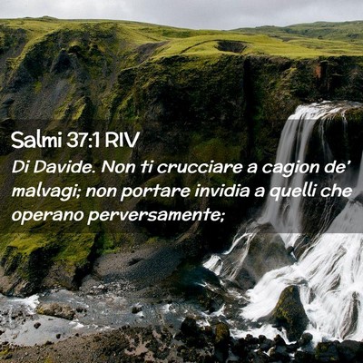 Picture 02 - Salmi 37:1 RIV - Di Davide. Non ti crucciare a cagion de’ - Bible Verse Picture