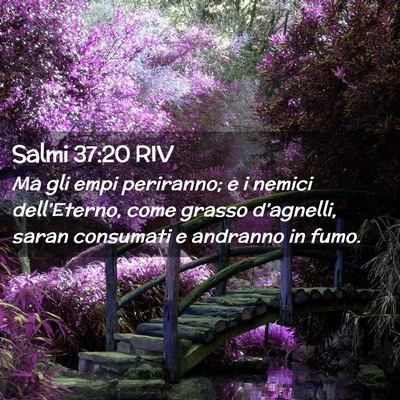 Picture 02 - Salmi 37:20 RIV - Ma gli empi periranno; e i nemici dell’Eterno, - Bible Verse Picture