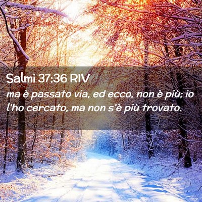 Picture 02 - Salmi 37:36 RIV - ma è passato via, ed ecco, non è più; io - Bible Verse Picture