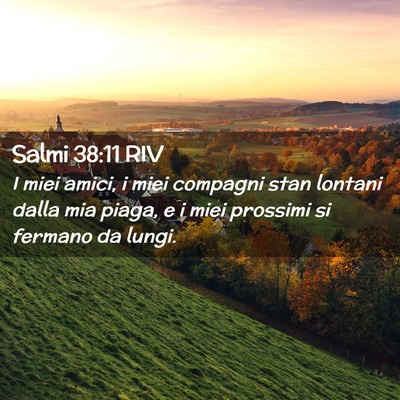 Picture 02 - Salmi 38:11 RIV - I miei amici, i miei compagni stan lontani dalla - Bible Verse Picture