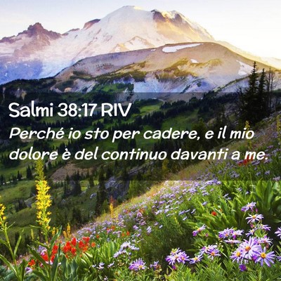 Picture 02 - Salmi 38:17 RIV - Perché io sto per cadere, e il mio dolore è del - Bible Verse Picture