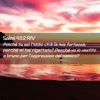 Picture 02 - Salmi 43:2 RIV - Poiché tu sei l’Iddio ch’è la mia fortezza; - Bible Verse Picture