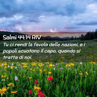 Picture 02 - Salmi 44:14 RIV - Tu ci rendi la favola delle nazioni, e i popoli - Bible Verse Picture
