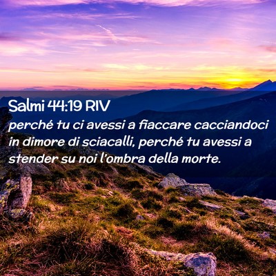 Picture 02 - Salmi 44:19 RIV - perché tu ci avessi a fiaccare cacciandoci in - Bible Verse Picture