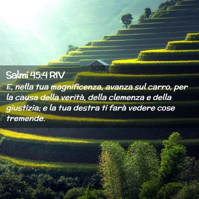 Picture 02 - Salmi 45:4 RIV - E, nella tua magnificenza, avanza sul carro, per - Bible Verse Picture