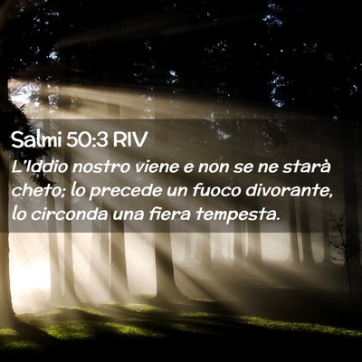 Picture 02 - Salmi 50:3 RIV - L’Iddio nostro viene e non se ne starà cheto; - Bible Verse Picture