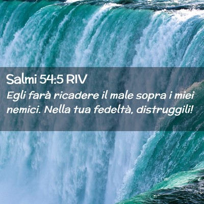 Picture 02 - Salmi 54:5 RIV - Egli farà ricadere il male sopra i miei nemici. - Bible Verse Picture