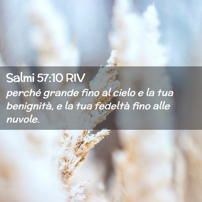 Picture 02 - Salmi 57:10 RIV - perché grande fino al cielo e la tua benignità, - Bible Verse Picture