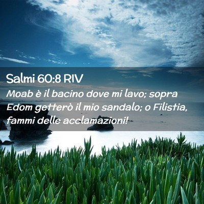 Picture 02 - Salmi 60:8 RIV - Moab è il bacino dove mi lavo; sopra Edom - Bible Verse Picture