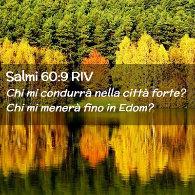 Picture 02 - Salmi 60:9 RIV - Chi mi condurrà nella città forte? Chi mi - Bible Verse Picture