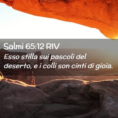 Picture 02 - Salmi 65:12 RIV - Esso stilla sui pascoli del deserto, e i colli - Bible Verse Picture
