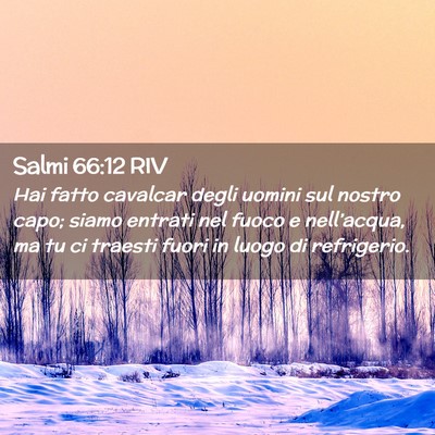 Picture 02 - Salmi 66:12 RIV - Hai fatto cavalcar degli uomini sul nostro capo; - Bible Verse Picture