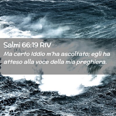 Picture 02 - Salmi 66:19 RIV - Ma certo Iddio m’ha ascoltato; egli ha atteso - Bible Verse Picture