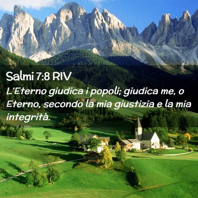 Picture 02 - Salmi 7:8 RIV - L’Eterno giudica i popoli; giudica me, o - Bible Verse Picture