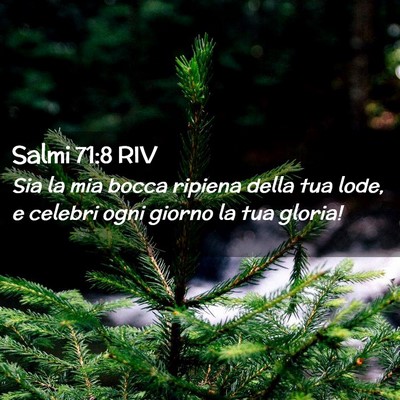Picture 02 - Salmi 71:8 RIV - Sia la mia bocca ripiena della tua lode, e - Bible Verse Picture
