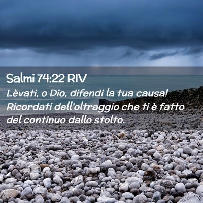 Picture 02 - Salmi 74:22 RIV - Lèvati, o Dio, difendi la tua causa! Ricordati - Bible Verse Picture