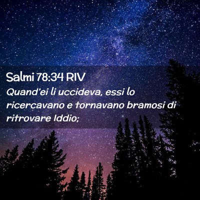 Picture 02 - Salmi 78:34 RIV - Quand’ei li uccideva, essi lo ricercavano e - Bible Verse Picture