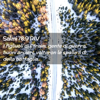 Picture 02 - Salmi 78:9 RIV - I figliuoli di Efraim, gente di guerra, buoni - Bible Verse Picture