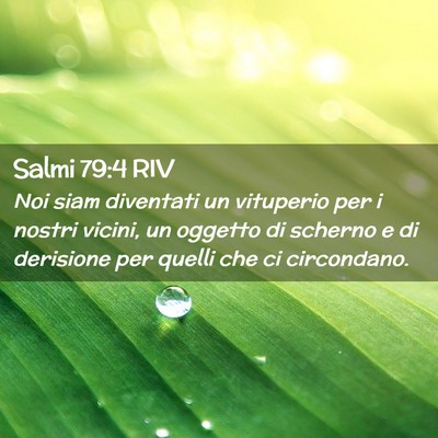 Picture 02 - Salmi 79:4 RIV - Noi siam diventati un vituperio per i nostri - Bible Verse Picture