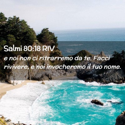 Picture 02 - Salmi 80:18 RIV - e noi non ci ritrarremo da te. Facci rivivere, e - Bible Verse Picture