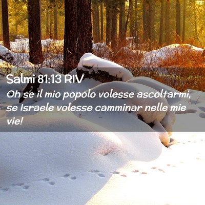 Picture 02 - Salmi 81:13 RIV - Oh se il mio popolo volesse ascoltarmi, se - Bible Verse Picture