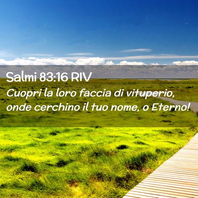 Picture 02 - Salmi 83:16 RIV - Cuopri la loro faccia di vituperio, onde cerchino - Bible Verse Picture