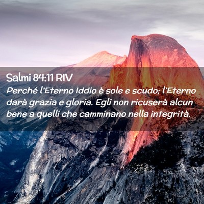 Picture 02 - Salmi 84:11 RIV - Perché l’Eterno Iddio è sole e scudo; - Bible Verse Picture