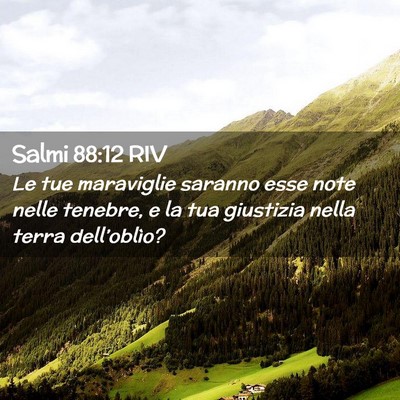 Picture 02 - Salmi 88:12 RIV - Le tue maraviglie saranno esse note nelle - Bible Verse Picture