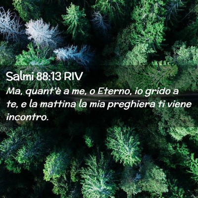 Picture 02 - Salmi 88:13 RIV - Ma, quant’è a me, o Eterno, io grido a te, e - Bible Verse Picture