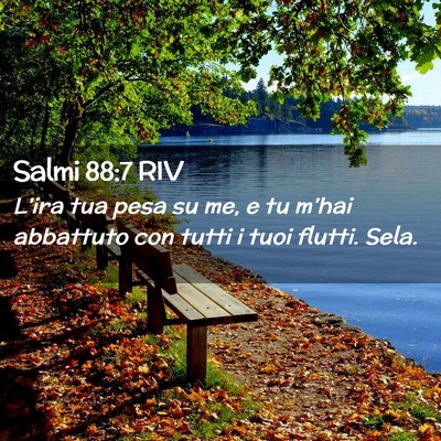 Picture 02 - Salmi 88:7 RIV - L’ira tua pesa su me, e tu m’hai abbattuto - Bible Verse Picture