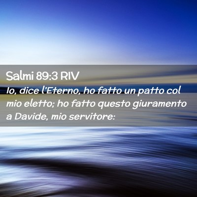 Picture 02 - Salmi 89:3 RIV - Io, dice l’Eterno, ho fatto un patto col mio - Bible Verse Picture