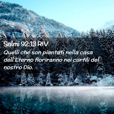 Picture 02 - Salmi 92:13 RIV - Quelli che son piantati nella casa dell’Eterno - Bible Verse Picture