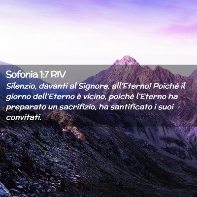 Picture 02 - Sofonia 1:7 RIV - Silenzio, davanti al Signore, all’Eterno! - Bible Verse Picture