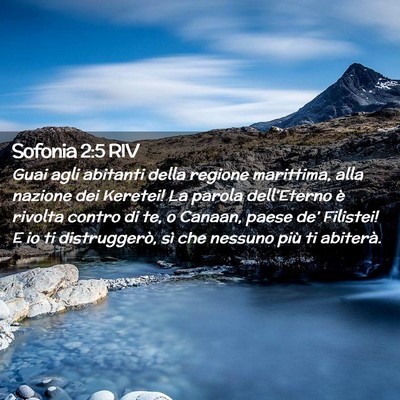 Picture 02 - Sofonia 2:5 RIV - Guai agli abitanti della regione marittima, alla - Bible Verse Picture