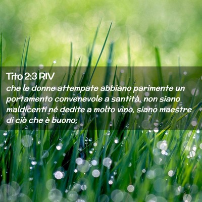 Picture 02 - Tito 2:3 RIV - che le donne attempate abbiano parimente un - Bible Verse Picture