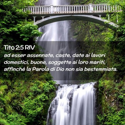 Picture 02 - Tito 2:5 RIV - ad esser assennate, caste, date ai lavori - Bible Verse Picture