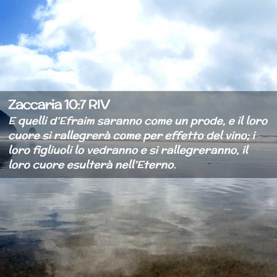 Picture 02 - Zaccaria 10:7 RIV - E quelli d’Efraim saranno come un prode, e il - Bible Verse Picture