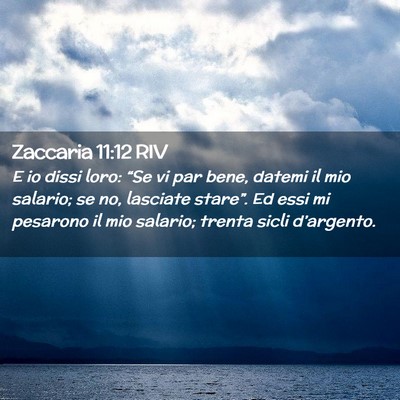 Picture 02 - Zaccaria 11:12 RIV - E io dissi loro: “Se vi par bene, datemi il mio - Bible Verse Picture