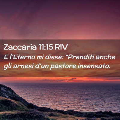 Picture 02 - Zaccaria 11:15 RIV - E l’Eterno mi disse: “Prenditi anche gli - Bible Verse Picture