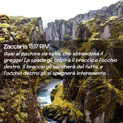 Picture 02 - Zaccaria 11:17 RIV - Guai al pastore da nulla, che abbandona il - Bible Verse Picture