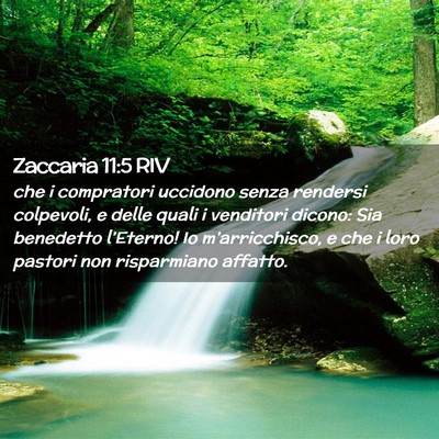 Picture 02 - Zaccaria 11:5 RIV - che i compratori uccidono senza rendersi - Bible Verse Picture