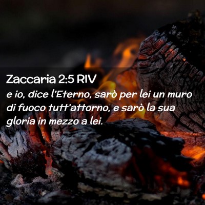Picture 02 - Zaccaria 2:5 RIV - e io, dice l’Eterno, sarò per lei un muro di - Bible Verse Picture