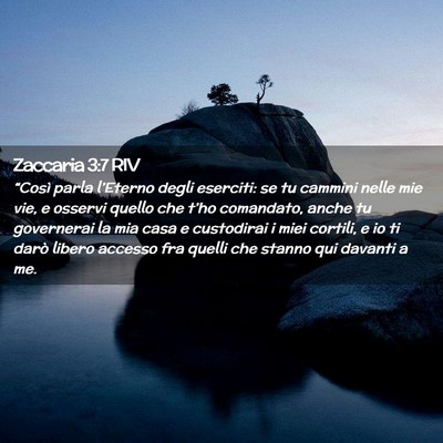 Picture 02 - Zaccaria 3:7 RIV - “Così parla l’Eterno degli eserciti: se tu - Bible Verse Picture