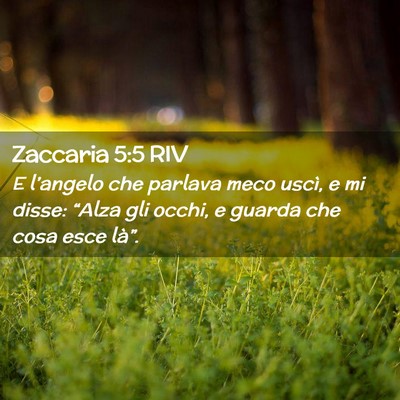 Picture 02 - Zaccaria 5:5 RIV - E l’angelo che parlava meco uscì, e mi disse: - Bible Verse Picture